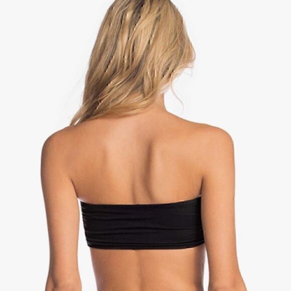 NWT-Maaji Women's Standard Black Onyx Bandy Bikini Strapless Bandeau Size S - Picture 3 of 16